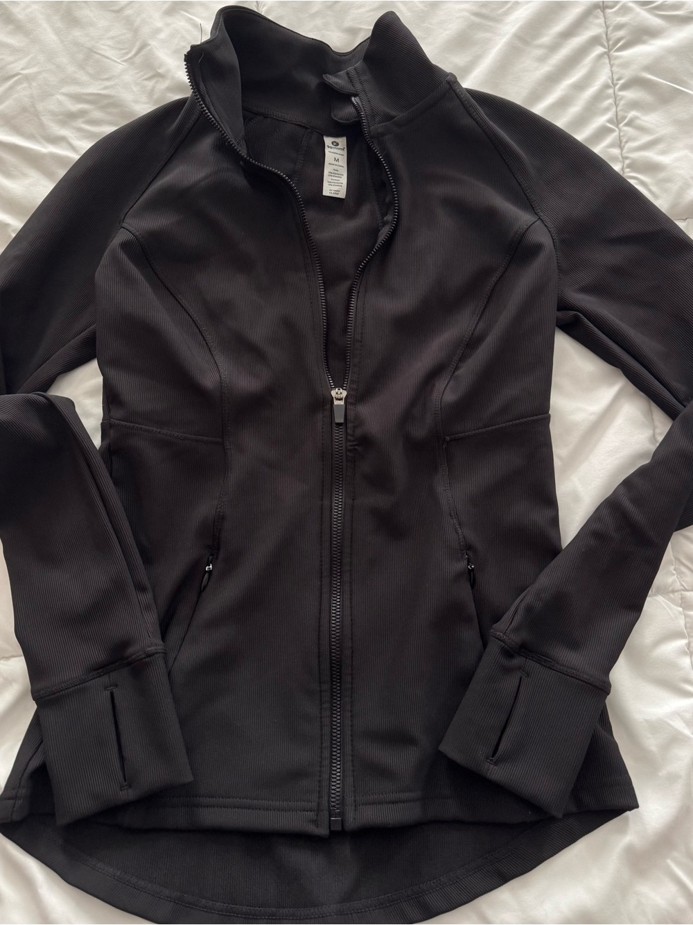 90 Degree By Reflex Women’s Black Zip-Up Active Utility Jacket